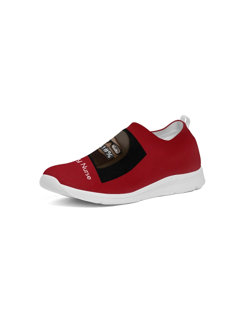 red Women's Slip-On Flyknit Shoe
