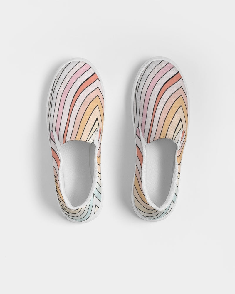 Angry waves Women's Slip-On Canvas Shoe