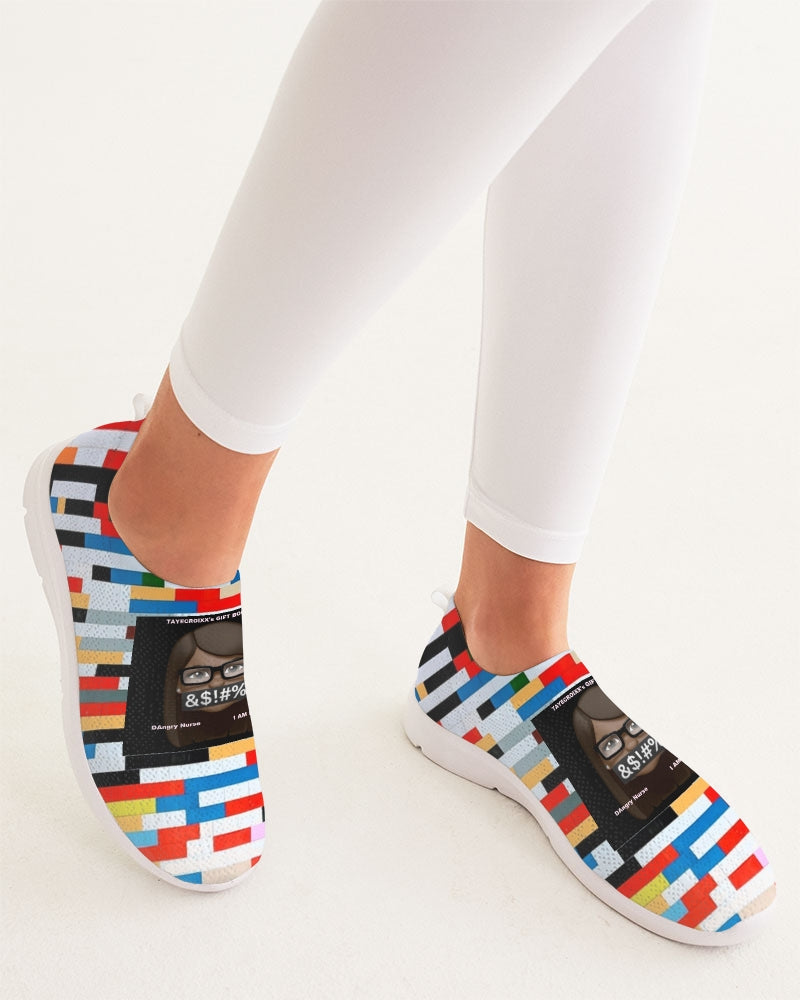 Angry Blocks Women's Slip-On Flyknit Shoe