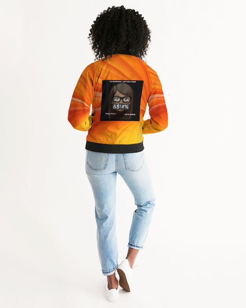 angry orange Women's Bomber Jacket