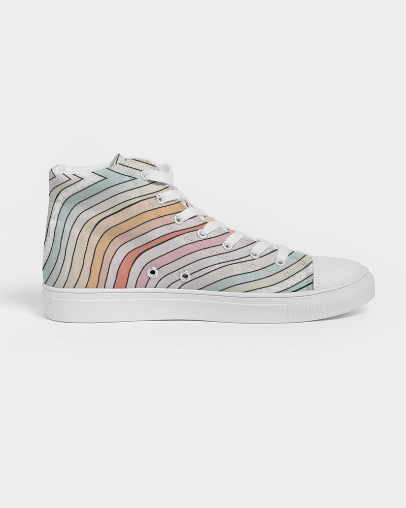 Angry waves Women's Hightop Canvas Shoe