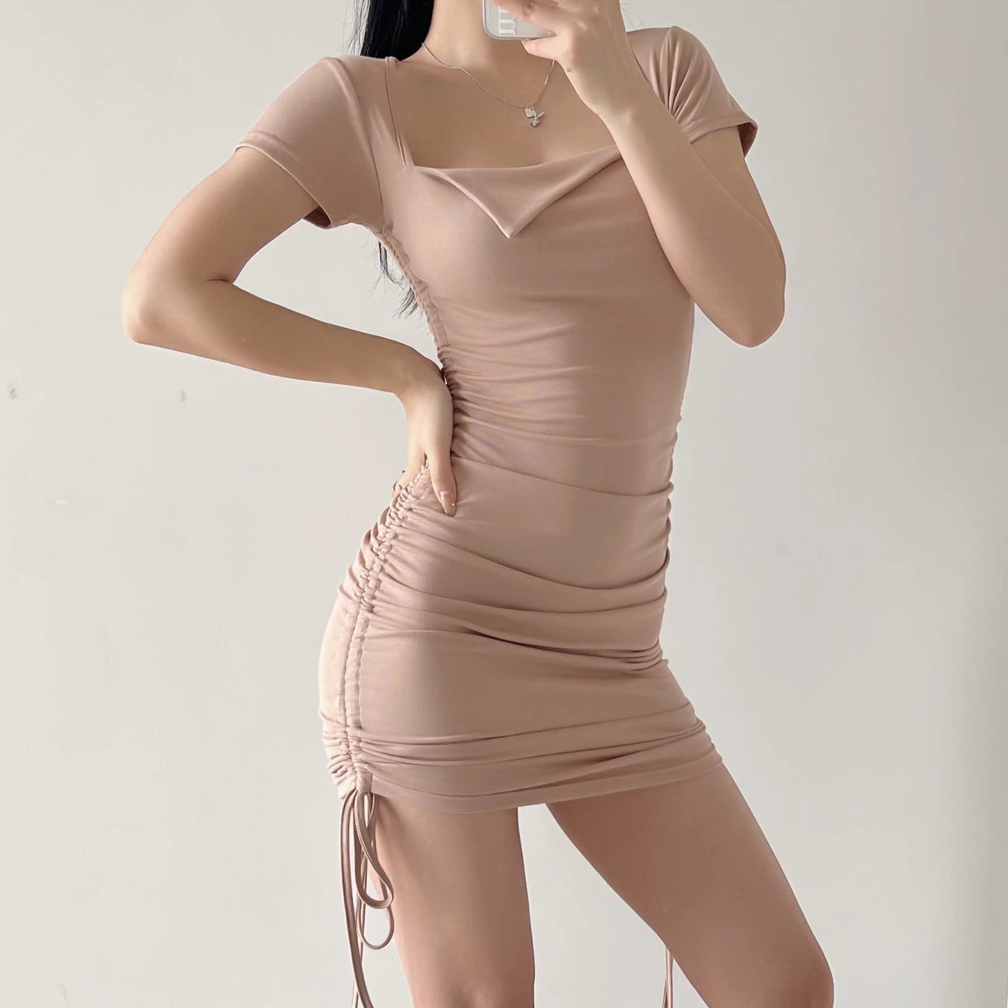 Ladies' Drawstring Pleated Pure Lust Dress