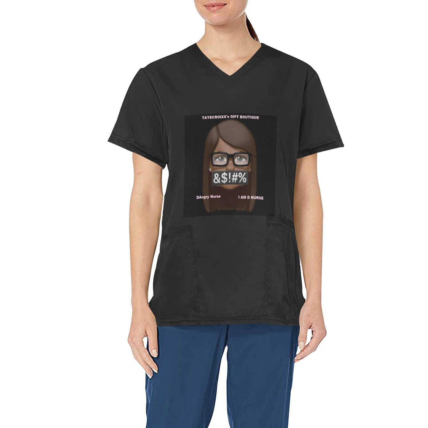 DAngry Nurse Scrub Top