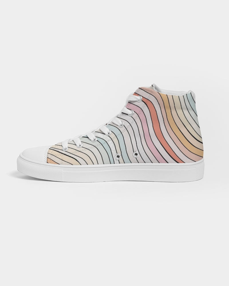Angry waves Women's Hightop Canvas Shoe