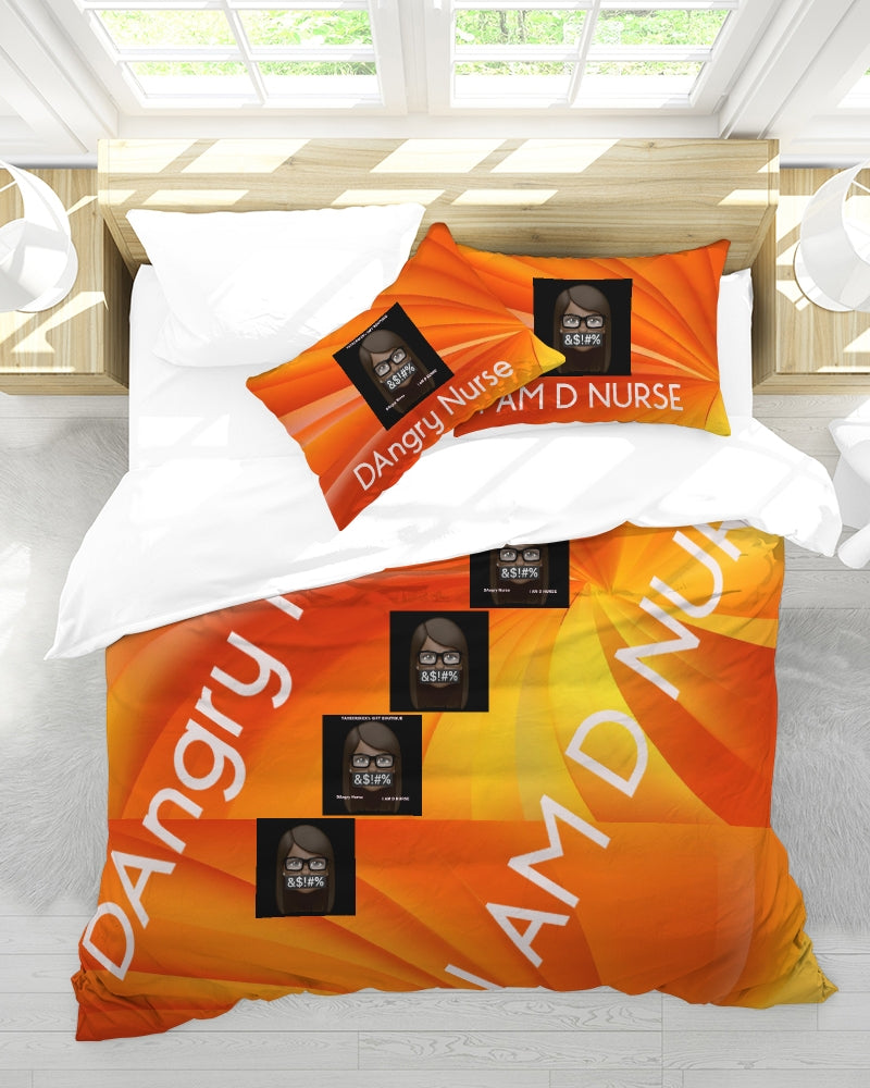 angry orange King Duvet Cover Set