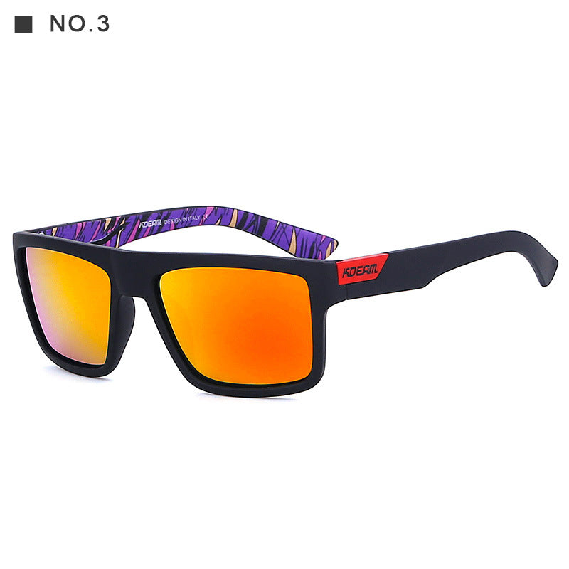 Square colorful casual sunglasses
