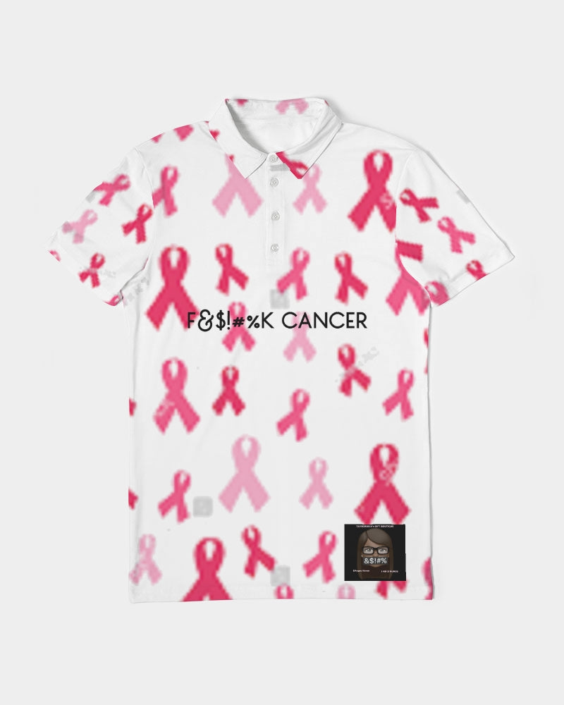 Special Edition F&$!#%K CANCER Men's Slim Fit Short Sleeve Polo