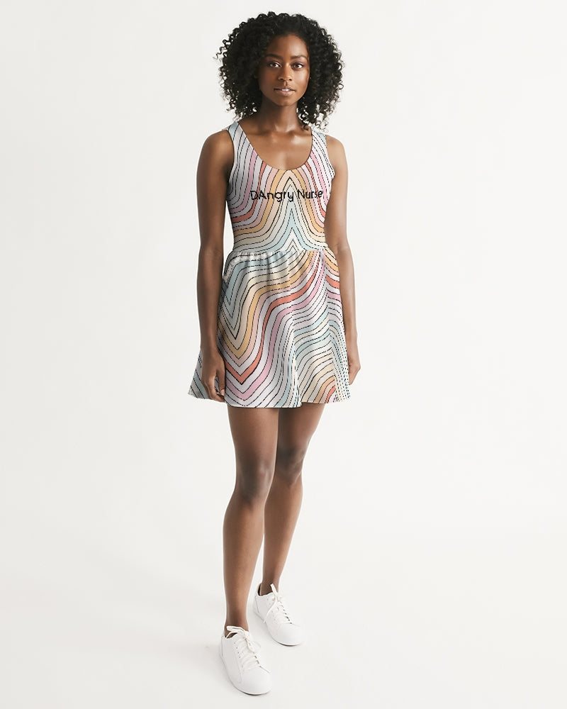 Angry waves Women's Scoop Neck Skater Dress