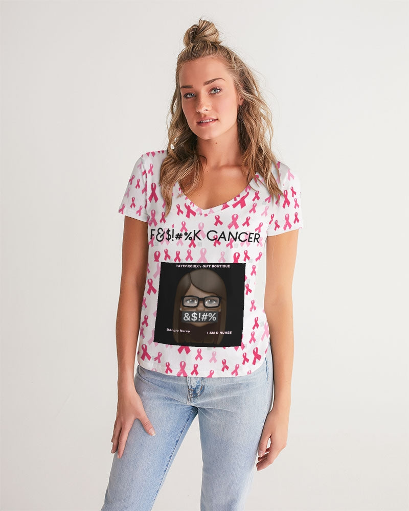 Special Edition F&$!#%K CANCER Women's V-Neck Tee