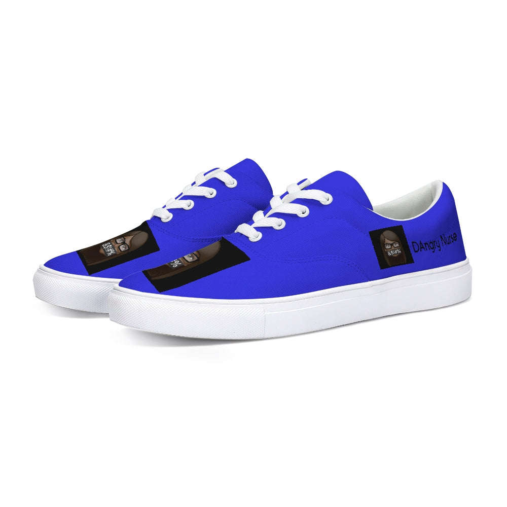 DAngry Nurse Blue Lace Up Canvas Shoe