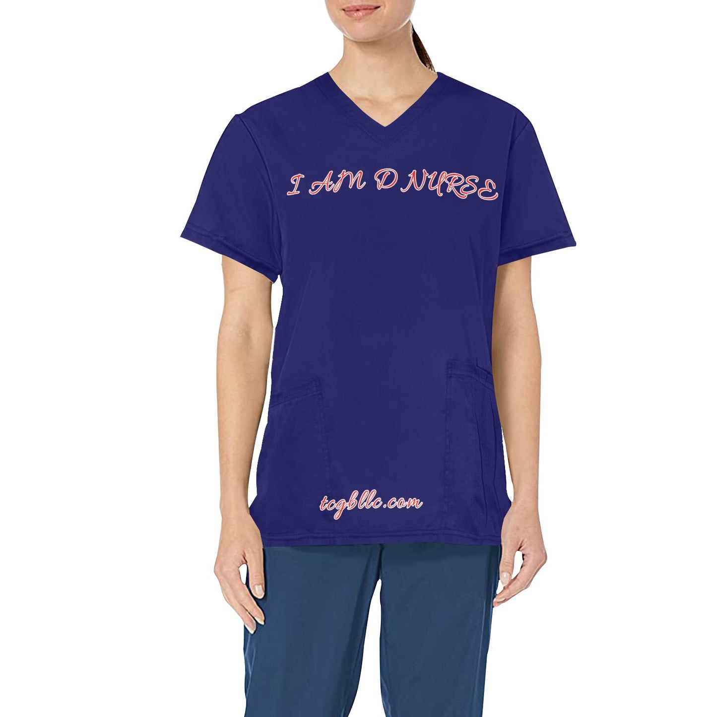 I AM D NURSE Scrub Top