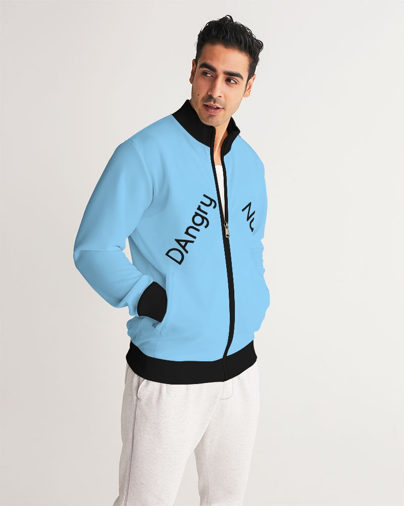 Angry pastel blue Men's Track Jacket