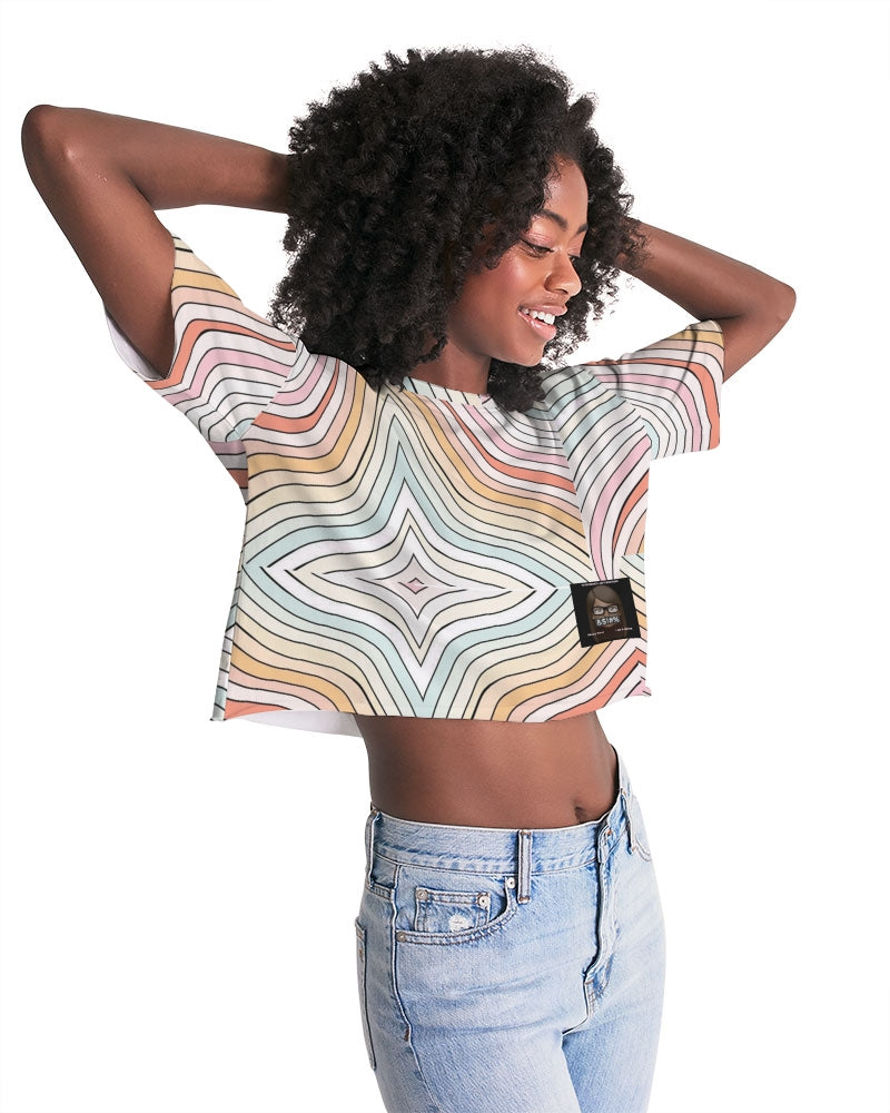 Angry waves Women's Lounge Cropped Tee