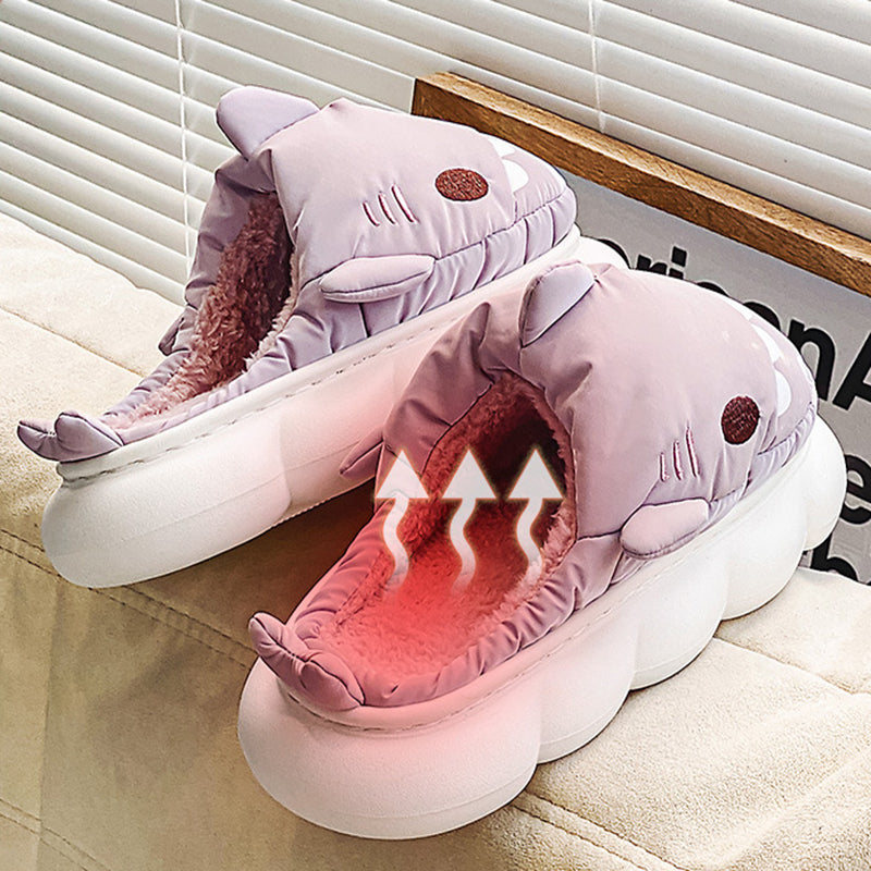 Shark Shoes Winter Warm Home Slippers Women