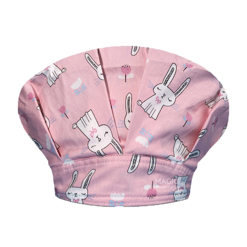 Printed Cute Little Animal Nurse Hat