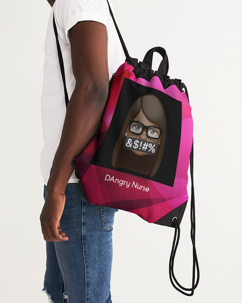 DAngry Pink Canvas Drawstring Bag