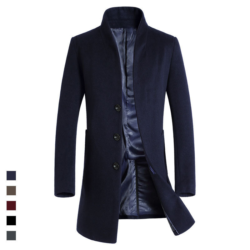 Men's woolen coat for fall and winter