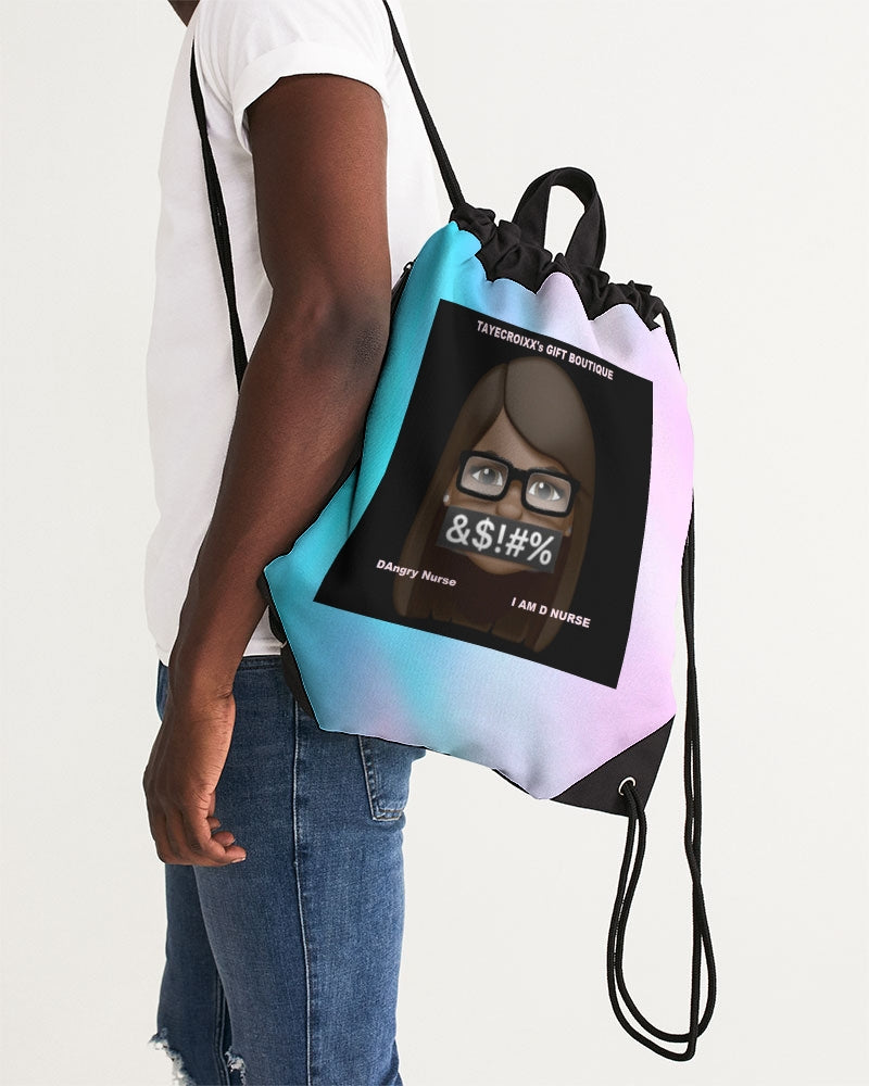 Angry Pastel Canvas Drawstring Bag