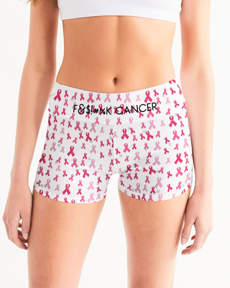 Special Edition F&$!#%K CANCER Women's Mid-Rise Yoga Shorts