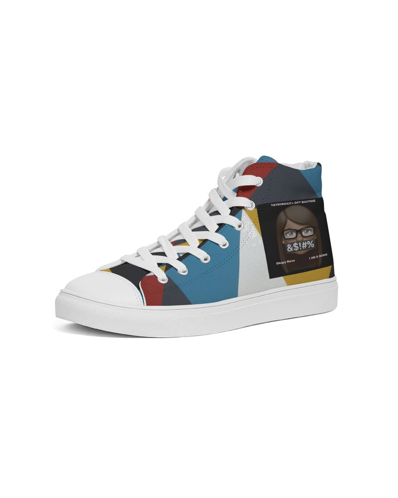 Angry Triangles Women's Hightop Canvas Shoe