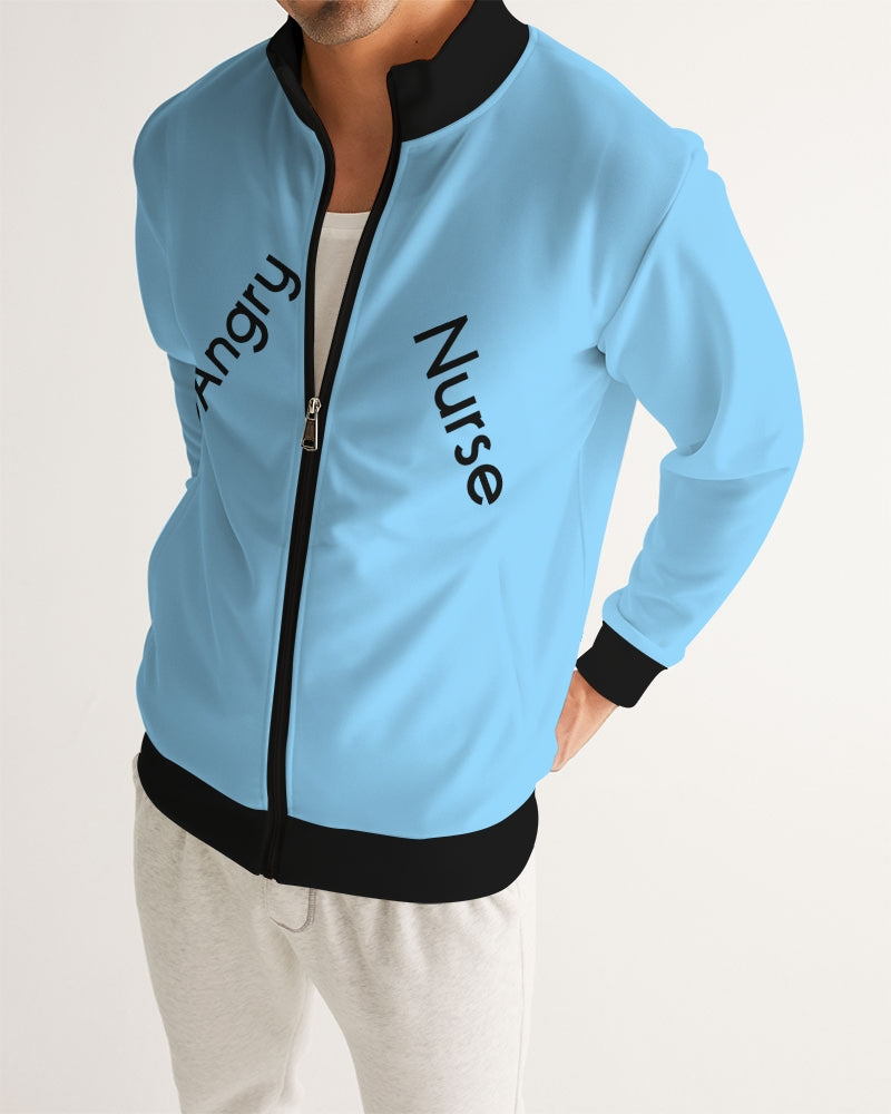 Angry pastel blue Men's Track Jacket