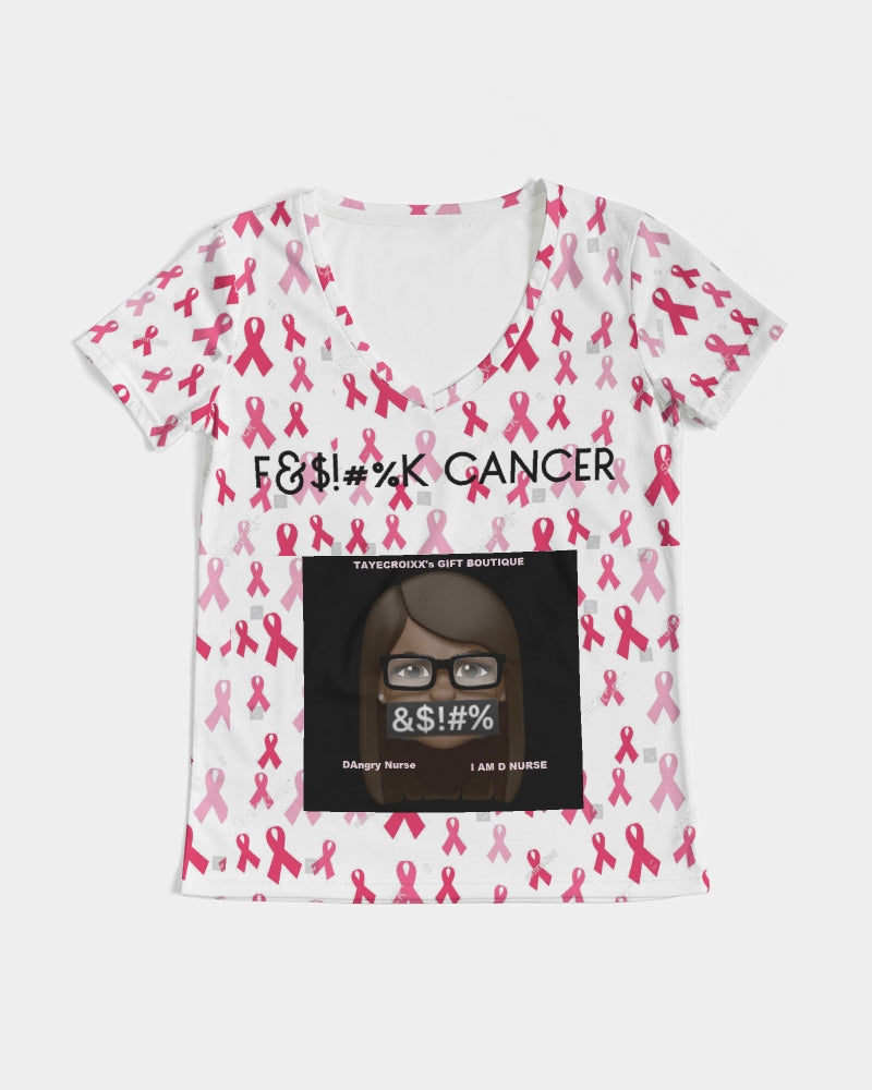Special Edition F&$!#%K CANCER Women's V-Neck Tee