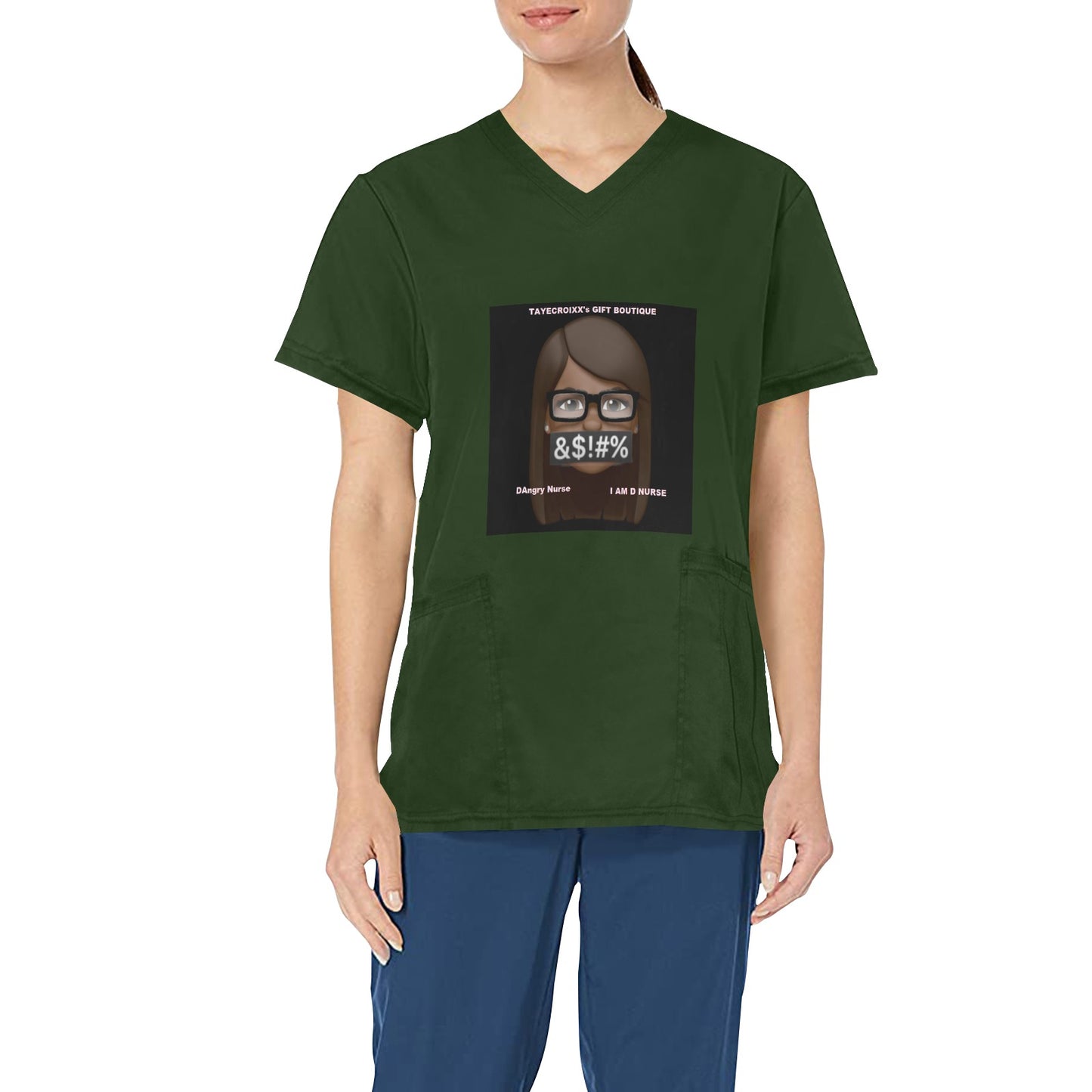 I AM D NURSE Scrub top