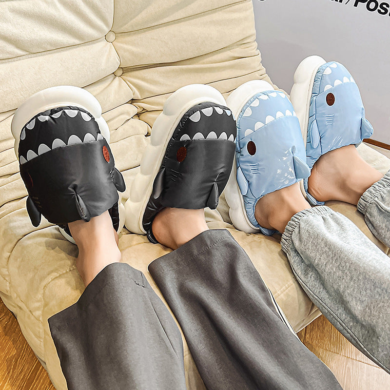 Shark Shoes Winter Warm Home Slippers Women