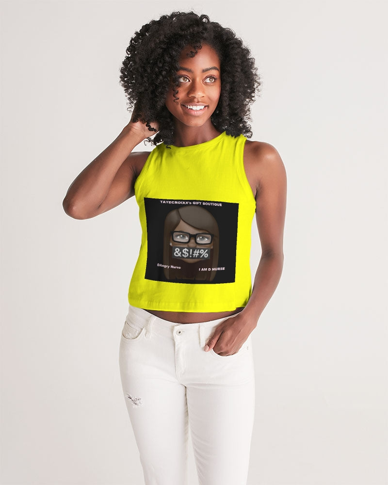 Angry Yellow Women's Cropped Tank