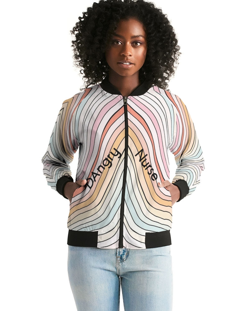 Angry waves Women's Bomber Jacket