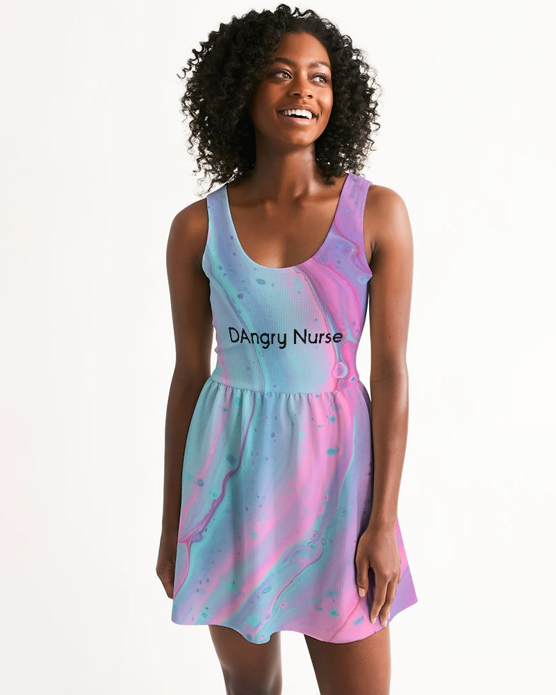 Angry Tye Dye Women's Scoop Neck Skater Dress