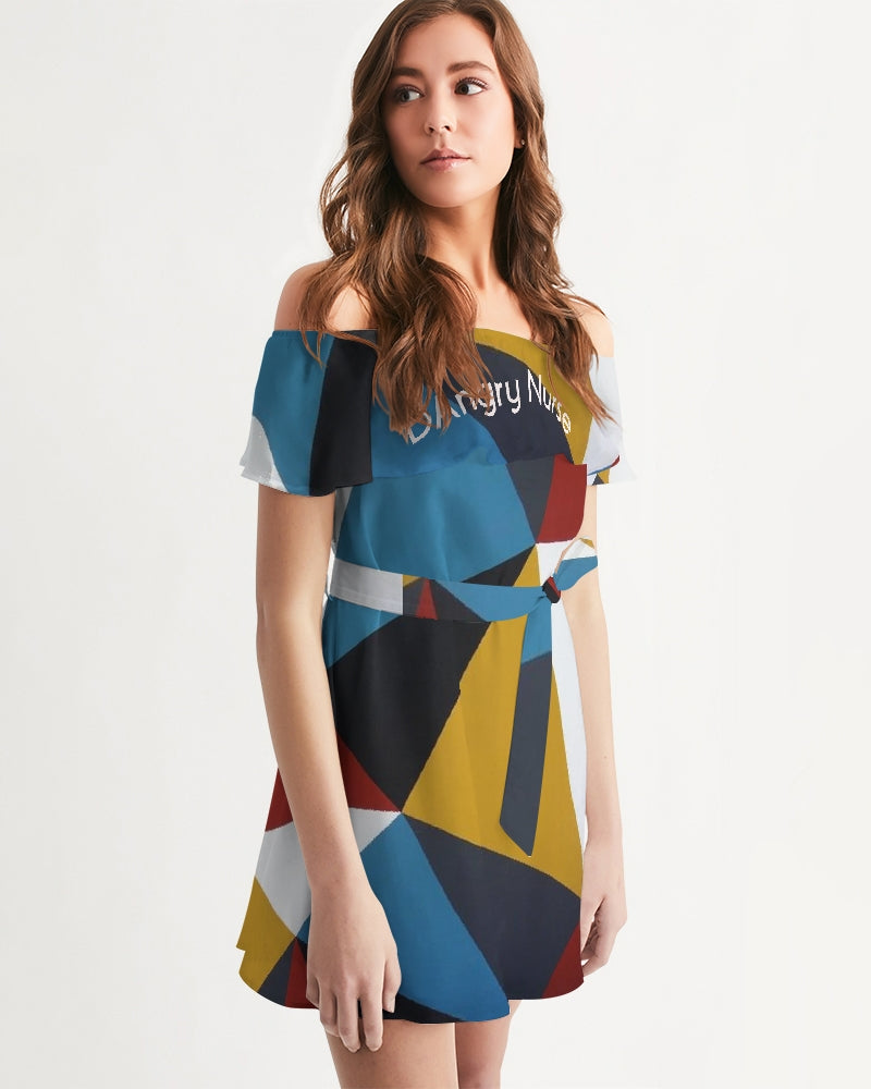 Angry Triangles Women's Off-Shoulder Dress