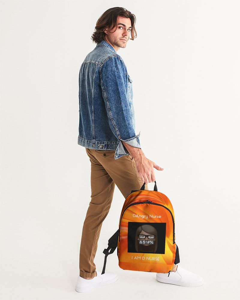 angry orange Large Backpack