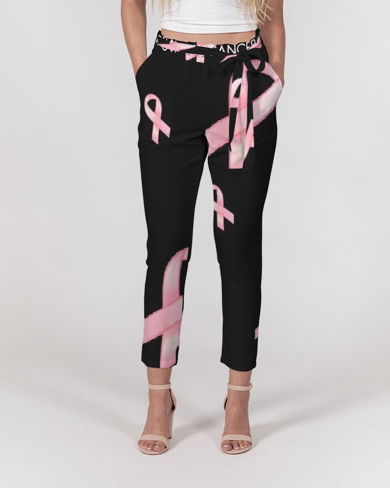 Special Edition F&$!#%K CANCER Women's Belted Tapered Pants