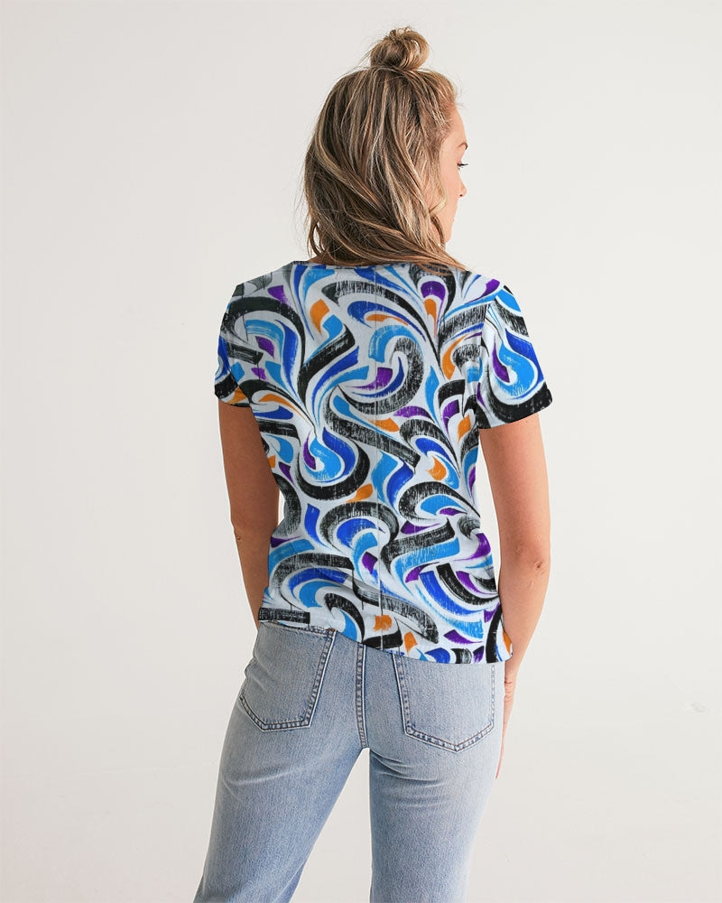 Angry Twirls Women's V-Neck Tee