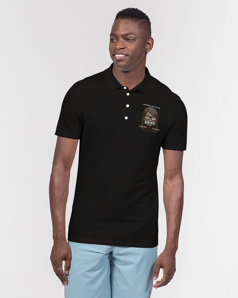 Angry Black Men's Slim Fit Short Sleeve Polo