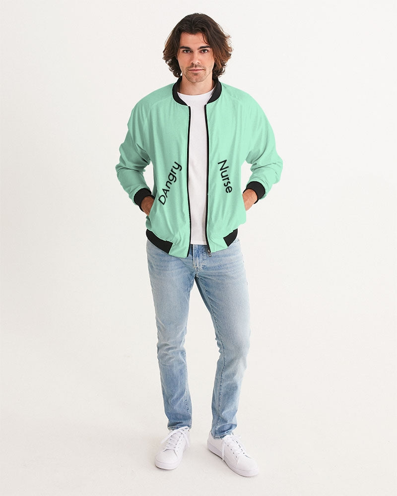 Angry pastel green Men's Bomber Jacket