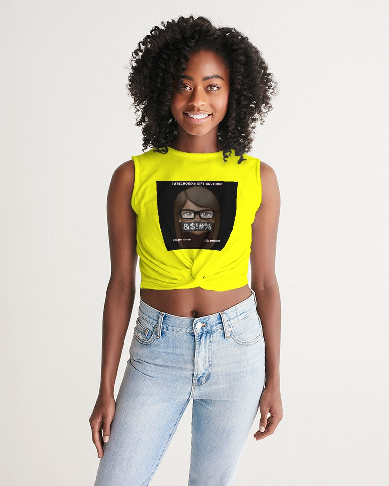 Angry Yellow Women's Twist-Front Tank