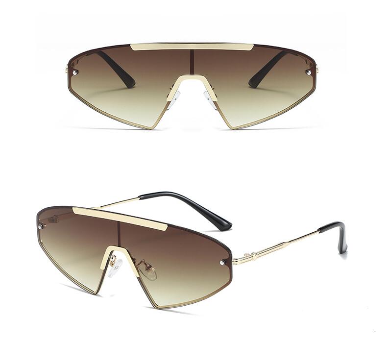European And American Fashion Sunglasses Men's Personality Conjoined