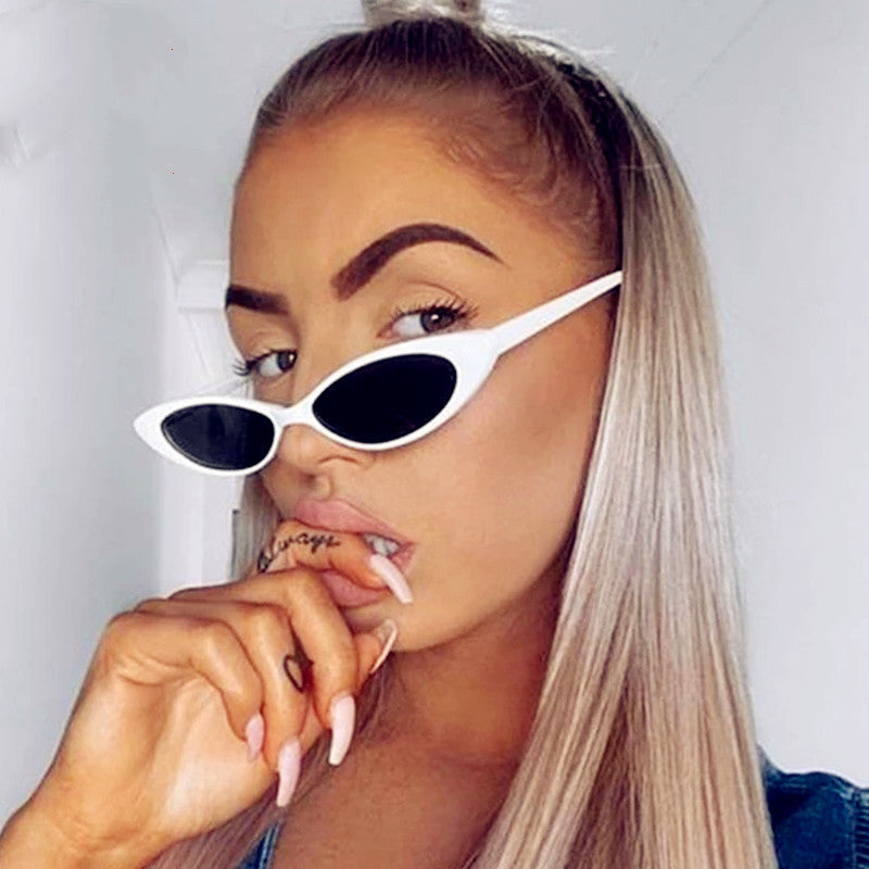 Small Frame Cat Eye Sunglasses Bright Jelly Retro