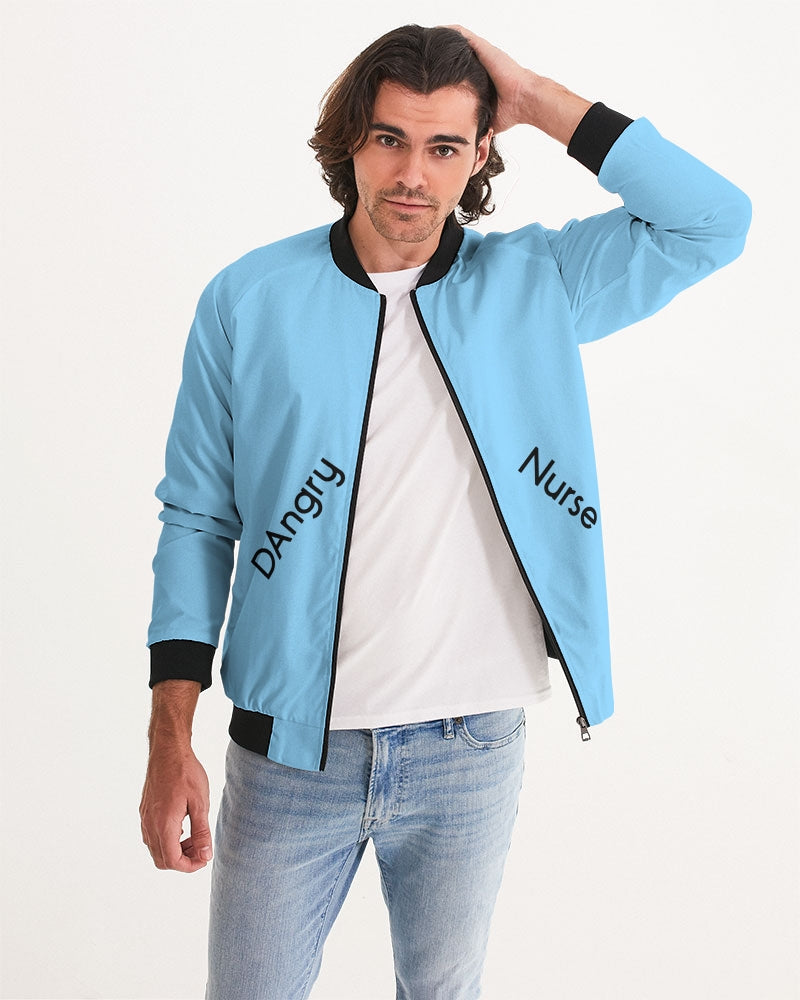 Angry pastel blue Men's Bomber Jacket