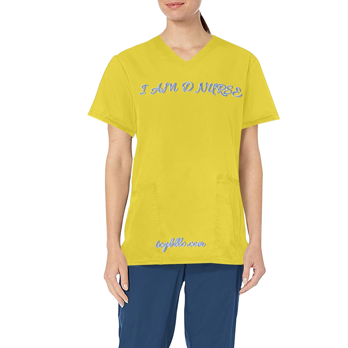 I AM D NURSE Scrub Top