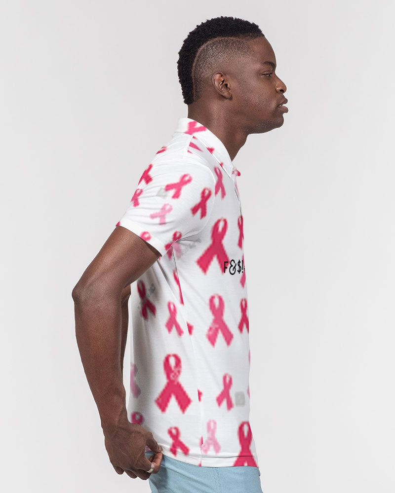 Special Edition F&$!#%K CANCER Men's Slim Fit Short Sleeve Polo