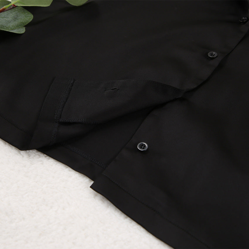 Women's Home  Silk Pure Color Pajamas