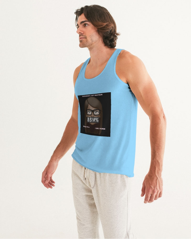 Angry pastel blue Men's Tank