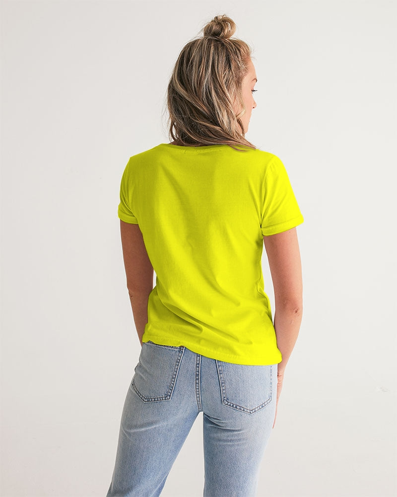 Angry Yellow Women's V-Neck Tee