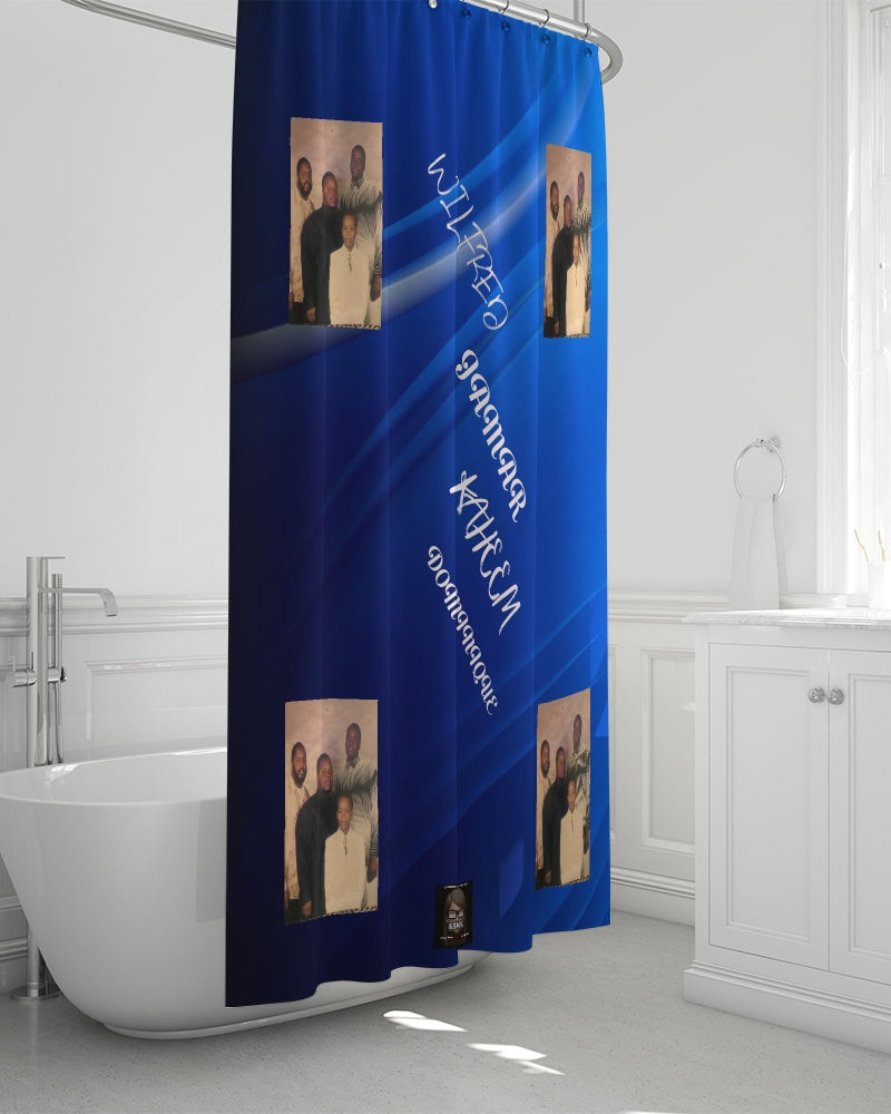 Angry Blue Shower Curtain 72"x72"
