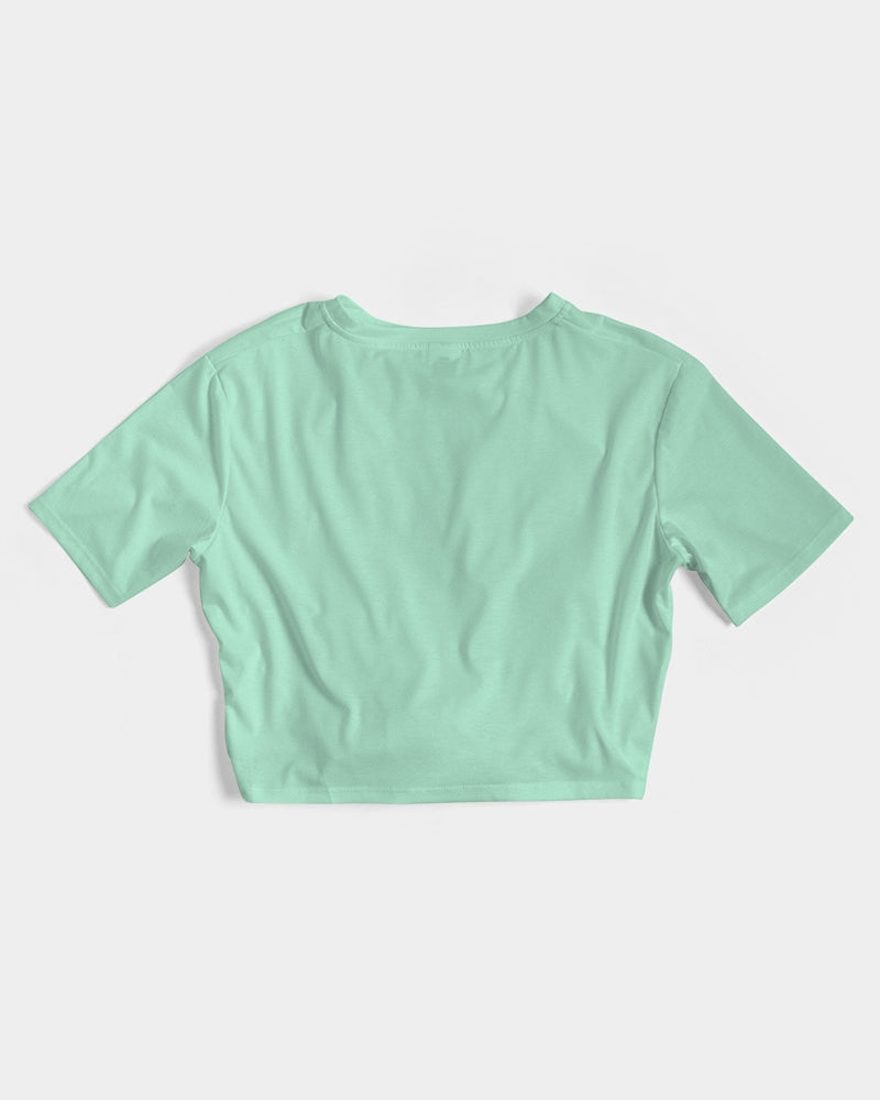 Angry pastel green Women's Twist-Front Cropped Tee