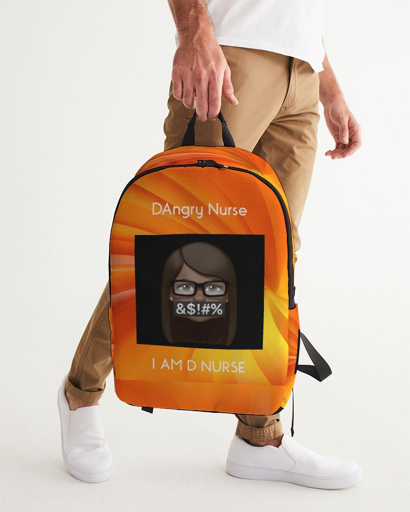 angry orange Large Backpack
