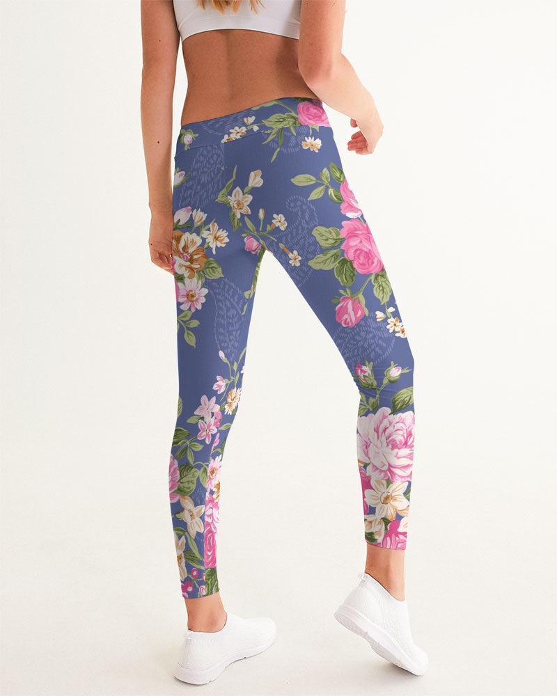 Angry pink flowers Women's Yoga Pants